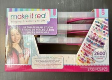 Make It Real: Ultimate Bead Studio, 2733 Pieces, Includes 2600 Beads, Cord , NEW
