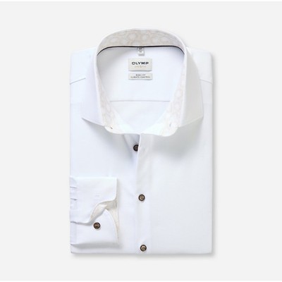 Olympus Level Five 24/seven body fit men's business shirt white 208814 00