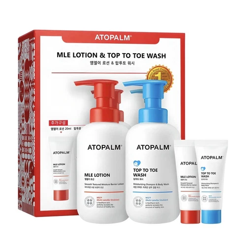 ATOPALM MLE Lotion 300ml + Top To Toe Body Wash 300ml Gift Set + Free Gift