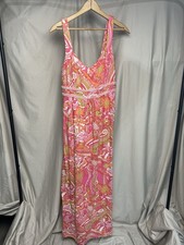 colorful paisley pink joyus & free maxi Summer dress Sz M