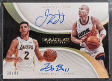 🔥2017-18 Panini Immaculate Dual Auto Lonzo Ball / Jason Kidd # /49 Lakers RC🏀