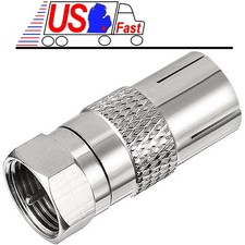 TV F Male to PAL DVB-T Female RF Antenna CATV FM/Radio Coaxial Adapter/Connector