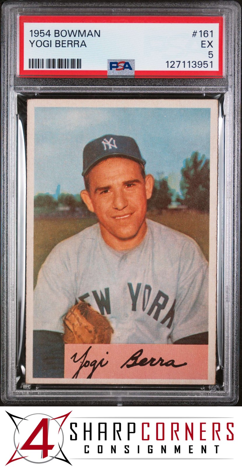 1954 BOWMAN #161 YOGI BERRA YANKEES HOF PSA 5