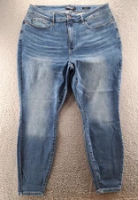 Judy Blue Jeans Womens Plus 22W Act 40x29 Skinny Fit Blue Denim Stretch JB88212