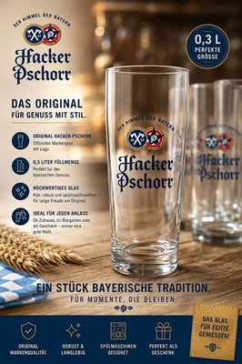 0,3l Hacker Pschorr -  Willibecher Bierglas Willybecher Glas  6 St.