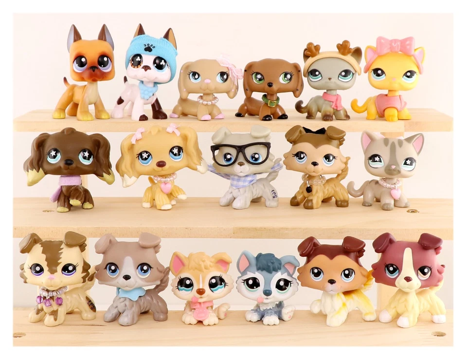 8-17 Piezas Tienda de Mascotas LPS Perros y Gatos Coleccionables y Accesorios Colección Rara Navidad Foto 3 de 4