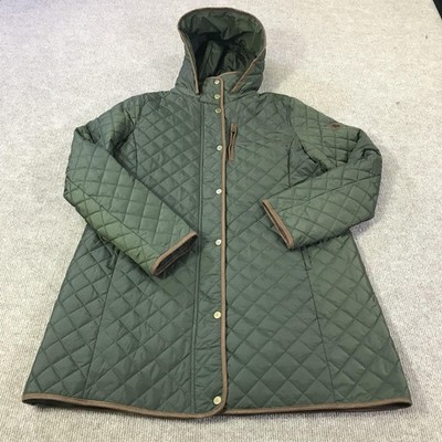 Lauren Ralph Lauren Coat Womens 1X Green Loden Hooded Quilted Plus