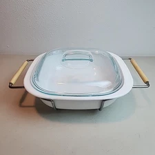 Corning Ware Simply Lite 2.5 Qt Square Casserole Bake Dish Pyrex 680 Lid Cradle