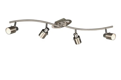 Energiespar Deckenlampe 4 Flammig Spotbalken Silber 82cm LED tauglich - Bild 1 von 3