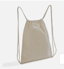 12 Pack Canvas Drawstring Bag Double String Backpack 14  x16  