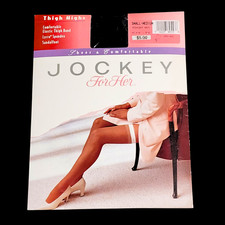 Jockey For Her Thigh High Stockings S/M Midnight Navy Vintage Lingerie NOS
