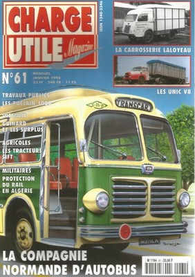NUTZLAST NR. 61 CAR LALOYEAU / UNIC V8 / POCLAIN 1000 / SIFT TRAKTOR / ALGERIEN
