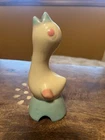 Vintage Shawnee Whistling Pie Bird Pottery White Pink Blue