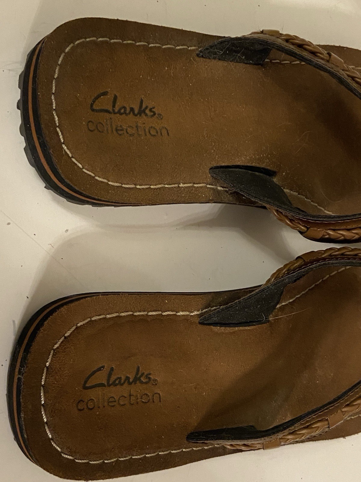 Clarks Collection Braided Rustic Brown Fenner Tho… - image 4