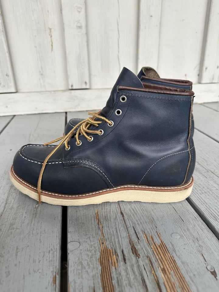 Red Wing Shoes, 10 D, Farbe Glattleder Blau, 08882, 6“ Moc, selten - Bild 3 von 4
