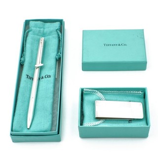 Tiffany & Co. Sterling Ball Point Golf Pen Money Clip Lot of 2 w/ Boxes #S5625 5