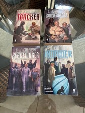 C.J Cherryh HC Lot Of 4: Tracker, Intruder, Peacemaker, Convergence