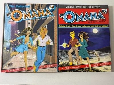 OMAHA The Cat Dancer Vol 1 & 2 HC SIGNED  1987 LTD to 1750 Waller & Worley NM