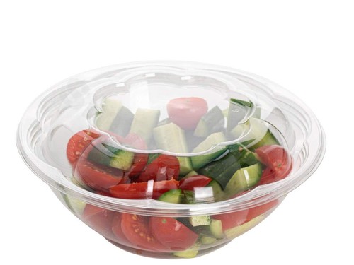 Disposable Plastic Salad Bowls with Airtight Lids (Pack of 50-24 oz) Ideal fo... - Picture 2 of 7