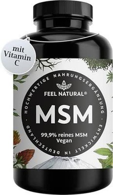 MSM 2000mg (Methylsulfonylmethan) - 365 vegane Tabletten, mit Vitamin C