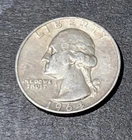 1964  Washington Quarter 90% Silver 25c US Coin