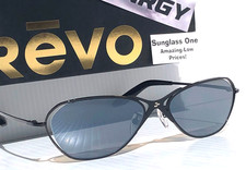 J BALVIN REVO NRGY LOOP Shiny Black POLARIZED Grey Lens Sunglass 6006 01 GY