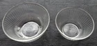 Pyrex 80-90's Clear Glass Ribbed Nesting Bowls, Set of 2, 7402 & 7403, 6-10 Cups