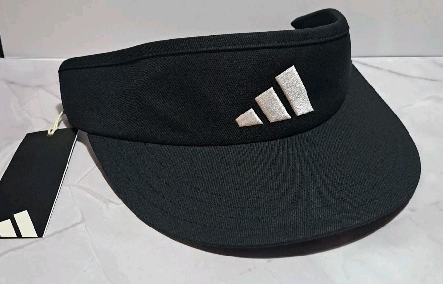 Adidas Black Tour High-Crown Visor Golf Hat Adjustable Strap