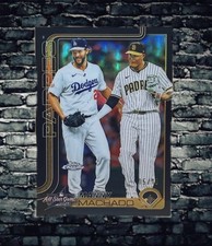 2025 Topps Chrome Update Kershaw, Machado All-Star Game Black Parallel  /10