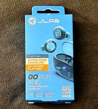 JLab Go Pop ANC Bluetooth Earbuds - Clear Teal