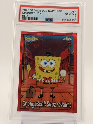 2025 Topps Sapphire SpongeBob 25th SpongeBuck SquarePants Red 4/5 PSA 10 Pop 1