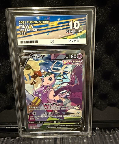 Pokémon TCG Fusion Strike Mew V 251/264 Ace 10 Full Art Ultra Rare Perfect sub