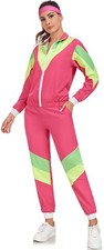 80s 90s Windbreaker Set Womens Tracksuit Workout Outfit Track Suit for Women