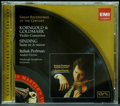 Itzhak Perlman Andre Previn Korngold Goldmark Sinding Abbey Roads mastered EMI