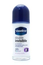 Vaseline Pro Derma Double Invisible 50ml Roll on Antiperspirant Deodorant Glass