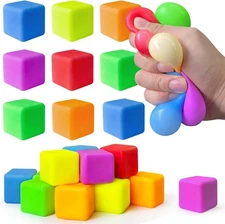 24 Pack Stress Cube,Stretchy Fidget Toys for Anxiety Relief,Pull Stretch... 
