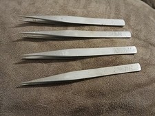 4 VINTAGE CLAUSS AA USA TWEEZERS