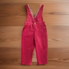 Zara Baby Girls Broad Wale Corduroy Jumpsuit Dark Orange Sleevess V-Neck 18-24M