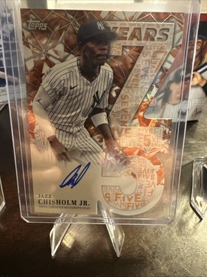 Jazz Chisholm Jr. 2026 Topps 75 Years Of Topps Die-Cut Auto ORANGE