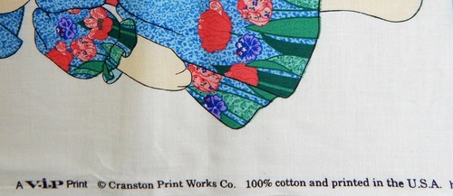 Cranston Print Works 23" BUNNY SUE Cut and Sew Cotton Fabric Panel - Picture 3 of 3