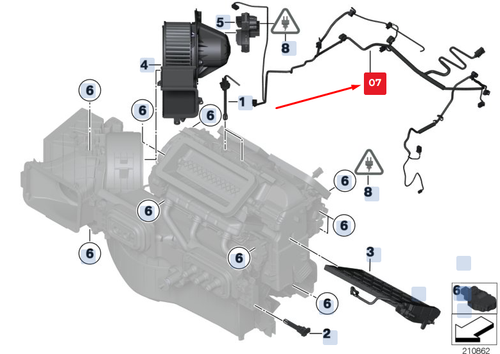 New BMW X5 F15 Front A/C Unit Wiring Harness 61129291182 9291182 - Picture 1 of 4