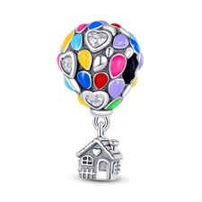 MULA Original Balloon House DIY Charm CZ Fit Women Bracelet 925 Silver Plated