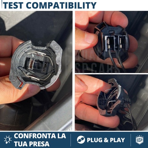 2 ADATTATORI Portalampada per VW EOS 06-10 Anabbaglianti montaggio KIT LED H7 - Foto 2 di 9