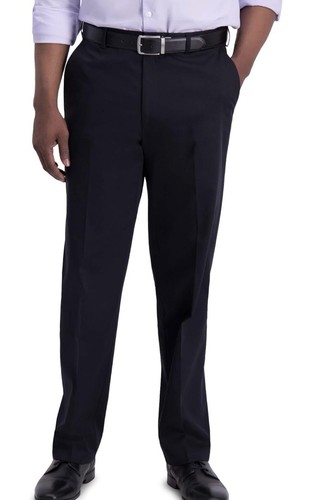 Haggar Men's Premium No Iron Khaki Classic Fit Flat Front Casual Pant