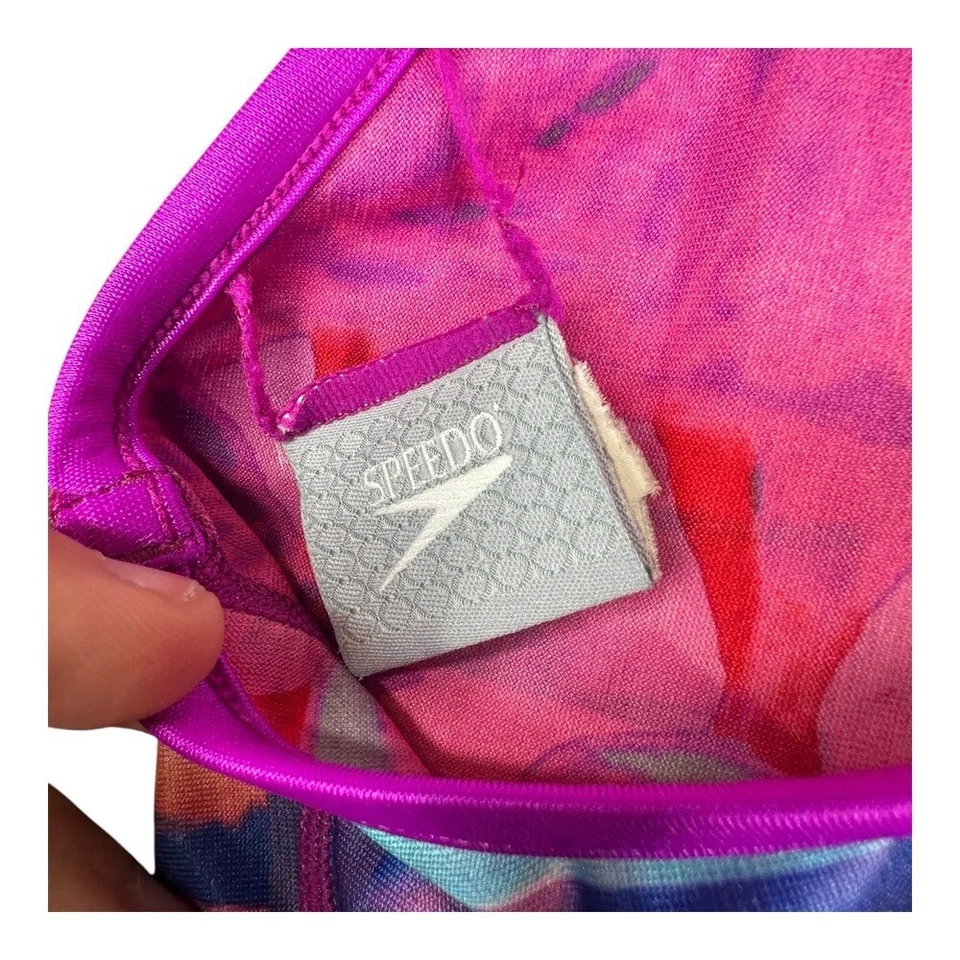 Speedo Women's Girl's Kids Swim Top Graphic Print Swim Pool Beach - Image 3 of 4