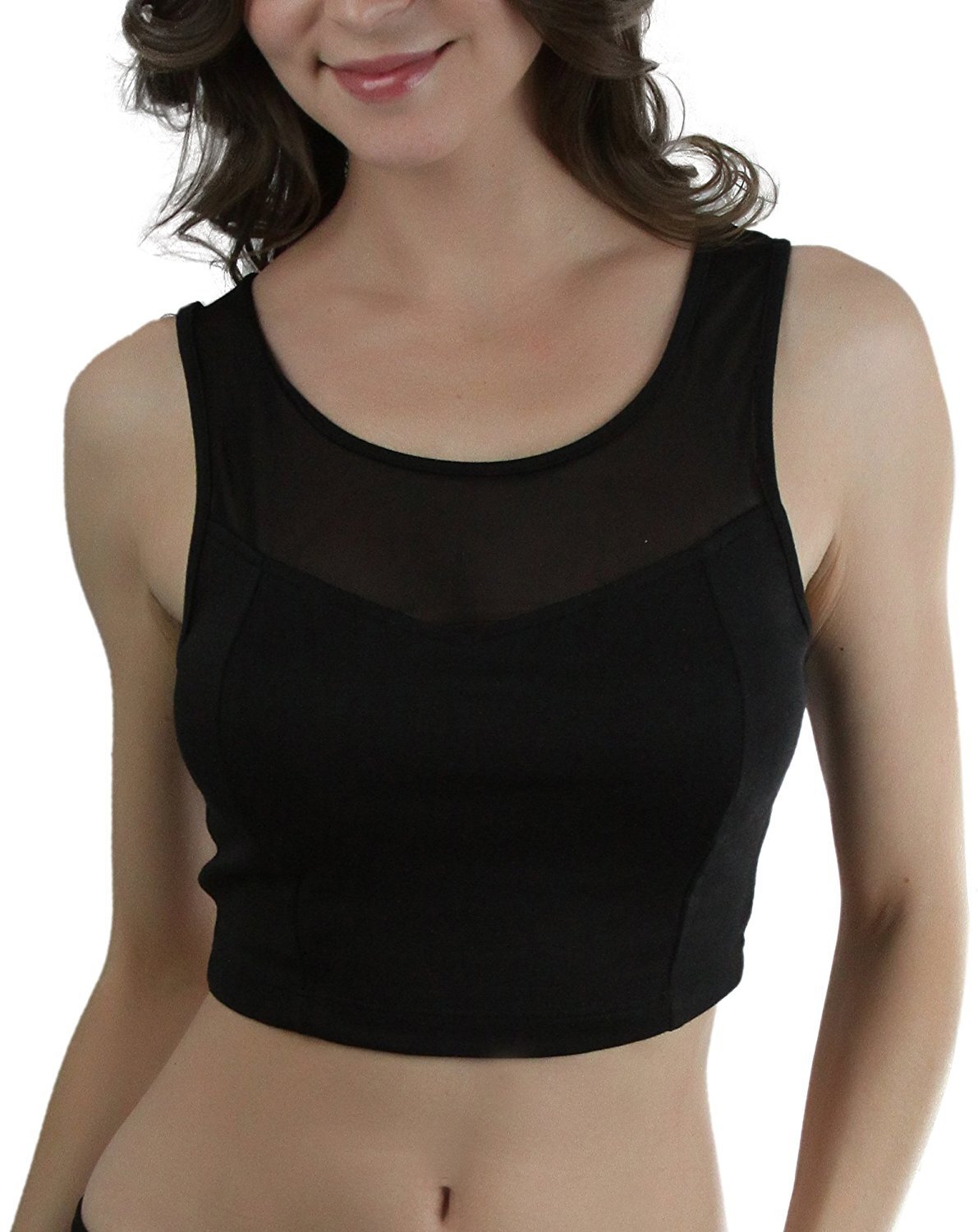 ToBeInStyle Women's Sleeveless Mesh Crop Top eBay