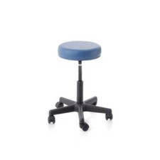 SGABELLO GIREVOLE CON BASE IN POLIPROPILENE A VITE SU RUOTE - VERDE