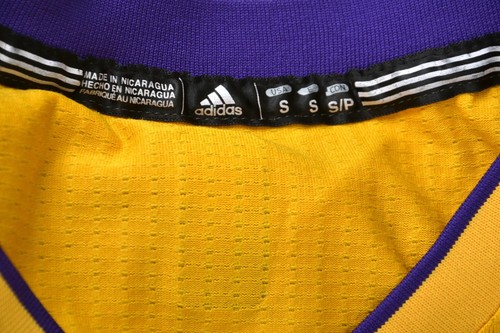 NBA LOS ANGELES LAKERS 2014 BASKETBALL SHIRT #24 BRYANT ADIDAS S - Picture 5 of 8