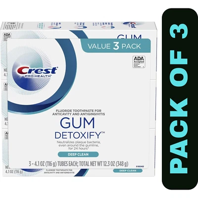 Crest ProHealth Gum Detoxify | Neutralizes Plaque Bacteria for 24 Hours | 3 Pack
