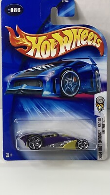 2004 Hot Wheels #86 First Editions 86/100 BRUTALISTIC Purple w/Chrome 5 Sp-Varia